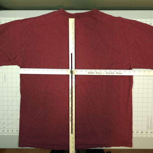 Vintage Russell Athletic Tshirt Mens xl Red Y2K Blank Basic Minimalist Casual - Picture 4 of 6